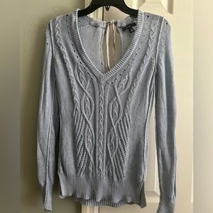 Light Blue Cable Knit Sweater
